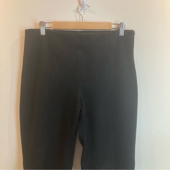 ZARA BASIC Sz XL Faux Suede Jeggings Style Side Zipper Closure & At Hem Pants - Picture 2 of 9